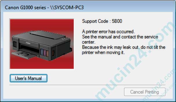 reset canon g1000 g2000 g3000 ip 2770 ix6770 bao loi 5b00 tran muc thai 2 - Reset Canon G1000-G2000-G3000 báo lỗi 5B00 tràn mực thải